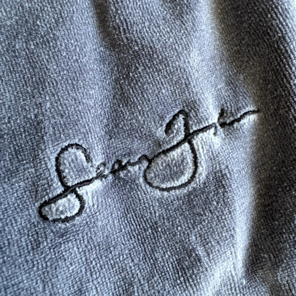Vintage Y2K Sean John Velour‎ Track Jacket Mens Sz L Blue Baggy Hip Hop Zip Flaw